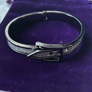 New Silver and Black Buckle Bracelet